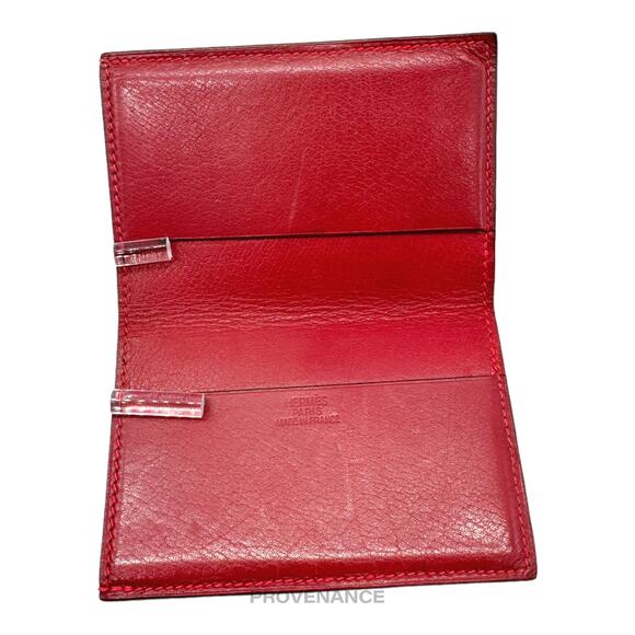 🔴 Hermès CardholderWallet - Red Box Calfskin Leather - Picture 4 of 7